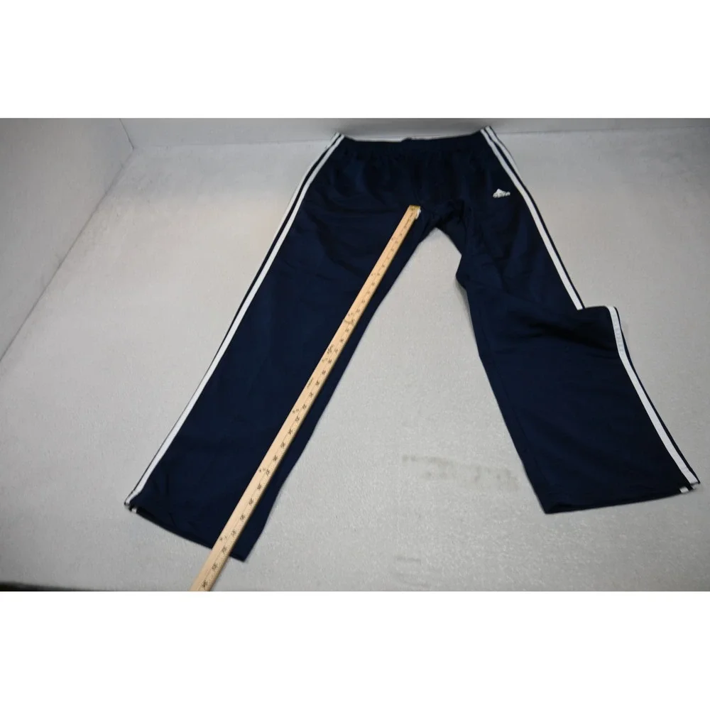 Adidas Track Sweat Pants Mens XL Navy Blue White 3-Stripe Athletic Excellent